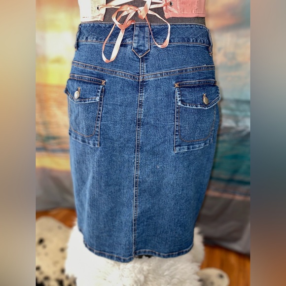 Chicos Jean Denim Skirt Y2K 90s Style - Picture 2 of 6